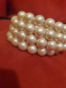 Oscar DE La Renta Wrap Bracelet Faux Pearl Spiral Beautiful - Picture 1 of 3
