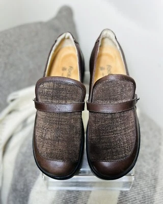 Footprints Birkenstock Strap Brown Leather Loafer Shoes Women's 39 L 8 Fast Ship - Image 1 of 4