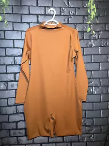 NWT Skims  All-In-One Mock Neck Long Sleeve Romper Caramel Women’s 2x - Bild 1 von 5