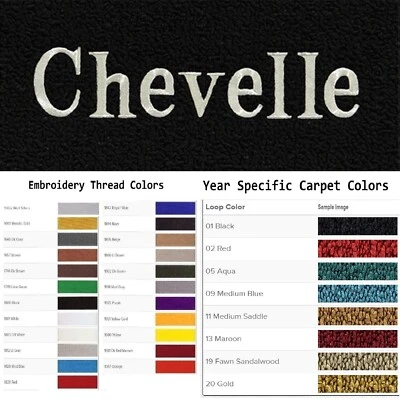 ACC 1964-1965 Chevrolet Chevelle заказной Chevelle слово логотип багажник коврик петля ковер - Изображение 1 из 4