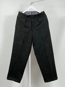 Antique ≈1930s Buckle Back Suspender Suit Trousers Size 34 - Picture 1 of 22