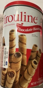 Collectible Pirouline Chocolate Hazelnut EMPTY Metal Can 7” in - Picture 1 of 8