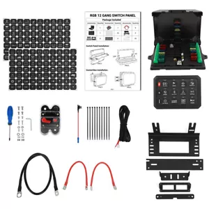 RGB 12 Gang Switch Panel ON/OFF LED Light Bar Electronic Relay System Marine Boa - Picture 1 of 14