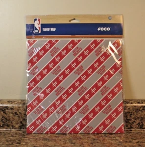 NBA Houston Rockets Basketball Team Gift Wrap Holiday Birthday NEW - Picture 1 of 2