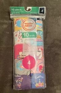 10 Pairs Girls Briefs Size 4 Days of the Week Cotton Multi-Color Tag Free - Picture 1 of 2