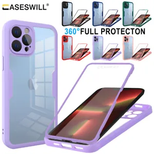 For iPhone 14 13 12 Mini 11 Pro X XR XS Max 8 7 Plus Full-Body Rugged Case Cover - Picture 1 of 20
