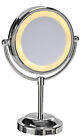 Kosmetikspiegel mit LED Beleuchtung zum Hinstellen 10,5 x 28 (H) cm Durchm. 15cm