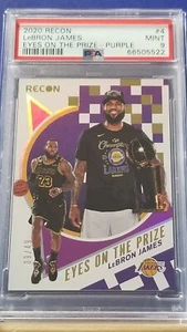 LeBron James - 2020 Recon Eyes on the Prize púrpura PSA 9 #9/49 - Imagen 1 de 2