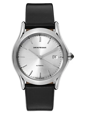 Reloj para hombre Emporio Armani clásico esfera plateada correa de cuero - ARS3102 Foto 1 de 2