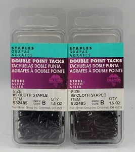 Hillman 532485 Double Point Cloth Tack, #5 Steel (2 Pack Lot) NEW - Picture 1 of 4