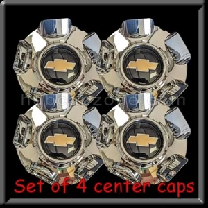 Chrome Chevy Chevrolet 2009-2011 Avalanche 20" wheel Center Caps Hubcaps - Picture 1 of 2