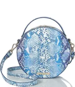 NWT BRAHMIN Oceangrove Collection Blue Leahter Joyful Lane Crossbody Bag $315 - Picture 1 of 4
