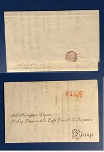 ITALY 5 Antique Letters Postal Paper History WAX SEAL TYPE 1800-1850 PRE-STAMP - - Picture 1 of 24