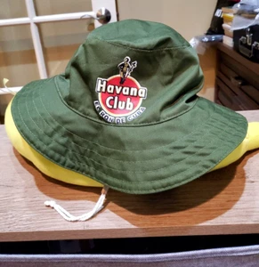 HAVANA CLUB Cuba Bucket Hat w/strap military green unique style excellent preown - Picture 1 of 5