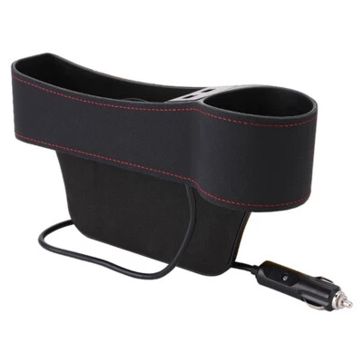 Right Side Car Accessories Seat Storage Slit Pocket Organizer Box With 2USB Port - Image 1 of 4