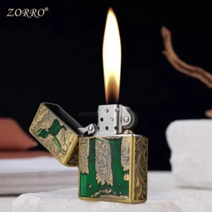 ZORRO Metall Petroleum Feuerzeug - Exquisite Reliefschnitzerei, winddicht, Retro Design - Bild 1 von 29
