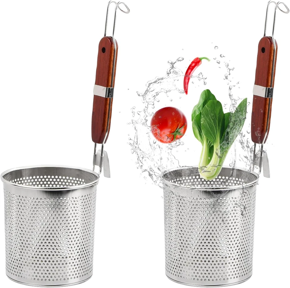 2 Pezzi Colino per Pasta in Acciaio Inox, Divisorio Pasta per Pentola, Filtro pe - Immagine 1 di 4