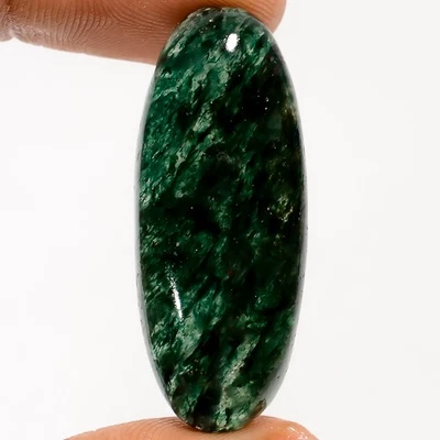 100% Natural Green Aventurine Oval Cabochon Gemstone 34 Ct. 36X14X7 mm EE-51715 - Image 1 of 2