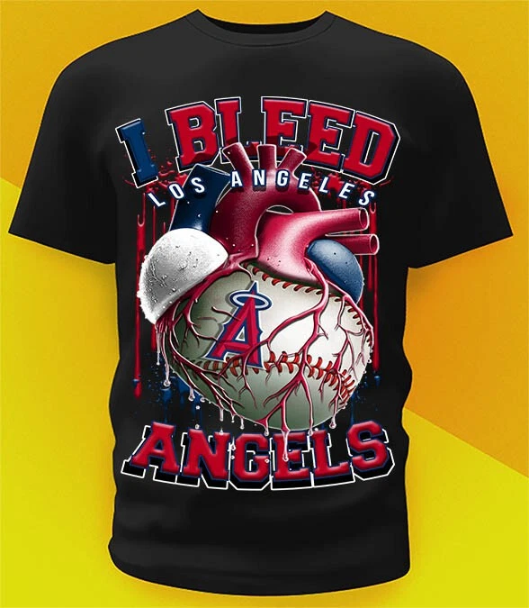 Los Angeles Angels Bleed Shirt  Sizes!! Youth-6XL - Image 1 of 1