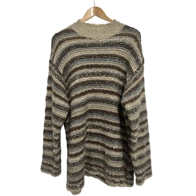 Cardigã vintage Jones New York plus 3x mistura de lã robusto malha pesada nórdica - Imagem 1 de 4