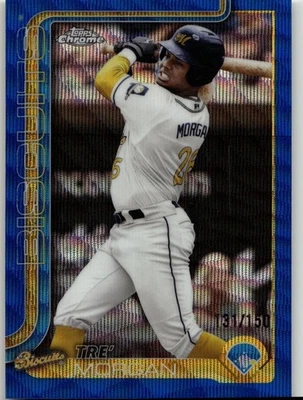 2025 Topps Pro Debut Tre Morgan Chrome Blue Wave Refractor /150 - Image 1 of 2