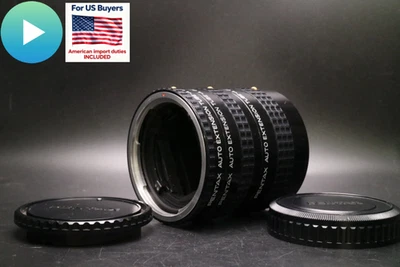 🎦VIDEO👀 [MINT-] PENTAX Auto Extension Tube Ring A 645 1 2 3 Set for 645 FM JP - Image 1 of 4