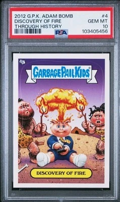 Adam Bomb Through History Discovery of Fire #4 of 10 Garbage Pail Kids GPK - Image 1 of 2