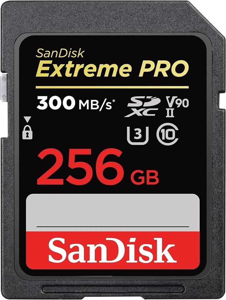 SanDisk Extreme PRO 256GB 300MB/s UHS-II V90 SDXC Memory Card - Image 1 of 1