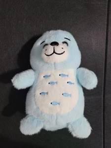Baby Blue Seal w Fish 8" Plush Claw Machine Stuffed Animal Toy NEW WITHOUT TAGS - Picture 1 of 2