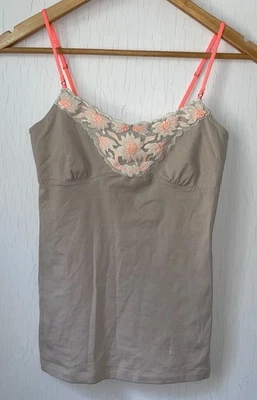 Babydoll de Colección Y2K American Eagle Talla S Beige Rosa Coqueta Cami Tanque Foto 1 de 4