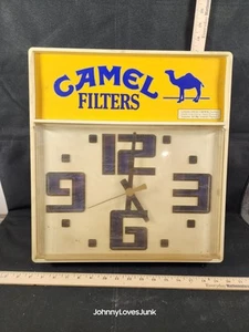 Vintage 80's Camel Cigarettes Bar Gas Station Wall Clock Parts/Repair Only - Picture 1 of 2