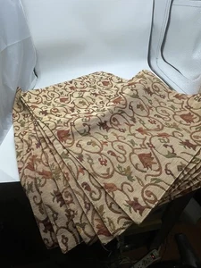 Set Of 8 Pier 1 One Imports Placemats Autumn Scroll Floral Cottagecore - Picture 1 of 5