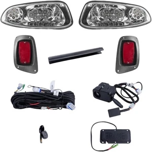EZGO RXV 2016 + Kit de luces LED legales para calles 48V haz alto bajo faro trasero + + - Imagen 1 de 9