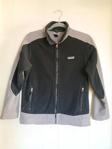 Chaqueta polar Patagonia niños cremallera completa dos tonos talla grande (12) negra gris - Imagen 1 de 11