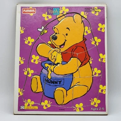 Vtg PlaySkool Poohs Favorite Snack Winnie The Pooh Puzzle 674-04 7 Pieces  - Image 1 of 4