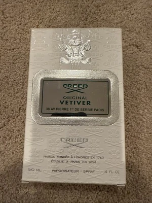 Creed Original Vetiver 4 oz 120 ml eau de parfum spray para hombres RARO tamaño descontinuado Foto 1 de 4