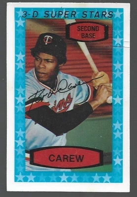 Tarjeta de béisbol Rod Carew 1975 Kellogg's #33-Minnesota Twins Foto 1 de 2