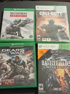 Lote 4 Juegos Xbox Sniper, Gears Of War 4, Battlefield 3, Call Of Duty Black Ops 3 - Imagen 1 de 5