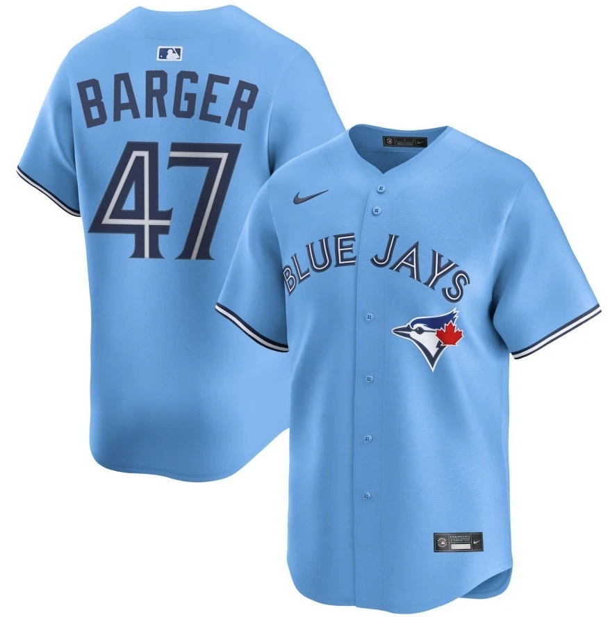 Addisson Barger Powder Light Blue MLB Replica Name Number Stitched on Jersey - Image 1 of 1