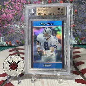 2007 Bowman Chrome Blue Refractor Tony Romo /150 BGS 9.5 - Picture 1 of 1