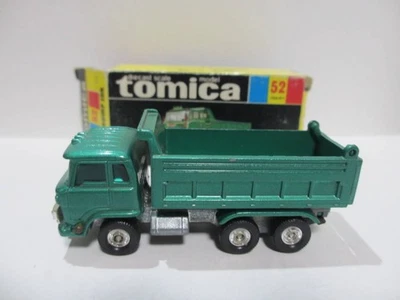 Camión de volteo Tomica 52 caja negra Hino ruedas antiguas hecho en Japón Foto 1 de 4