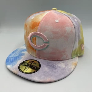 Cincinnati Reds New Era 59FIFTY Easter Tie Dye Hat 150 Yr Patch - 7 5/8 #3 - Picture 1 of 11