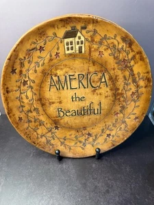 America The Beautiful Art Plate- Deco Only  - Picture 1 of 5