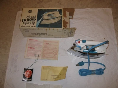 Plancha seca y vapor GE F101WHT de colección, probada funcionando COMPLETA CON CAJA Y PAPELEO Foto 1 de 4