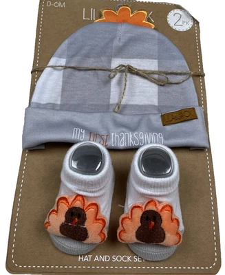 Conjunto de sombrero y botines para bebé My First Thanksgiving de Lila y Jack 0-6 meses unisex Foto 1 de 4
