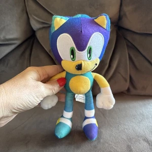 Juguete de peluche Sonic The Hedgehog SEGA 9” azul azulado púrpura - Imagen 1 de 9
