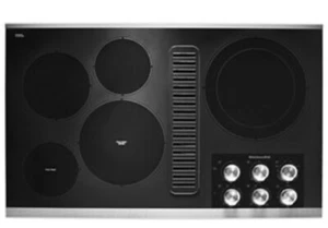 kitchenaid KCE D606 GSS 36" Electric Downdraft Cooktop With 5 Elements - Picture 1 of 6