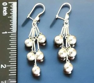 Erick's Sterling Silver Dangle Beaded Earrings Taxco.925 - Picture 1 of 3