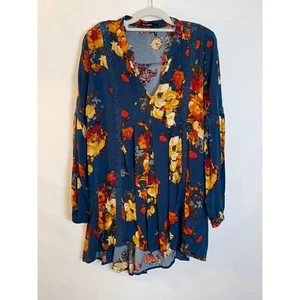 Top BOHO Blu Pepper - Talla L - Dobladillo alto-bajo, mangas campana - Imagen 1 de 10