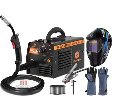 HZXVOGEN 145AMP MIG Welder 220V Gasless Flux Cored Wire Inverter IGBT Welding Machine UK